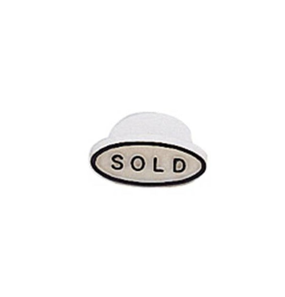 12 pc "SOLD" Plugs - White 7/8 x 3/8 - Default Title