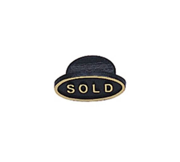 12 pc "SOLD" Plugs - Black 7/8 x 3/8 - Default Title