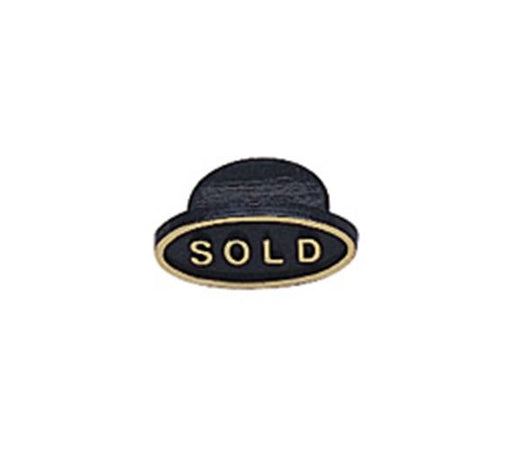 12 pc "SOLD" Plugs - Black 7/8 x 3/8 - Default Title