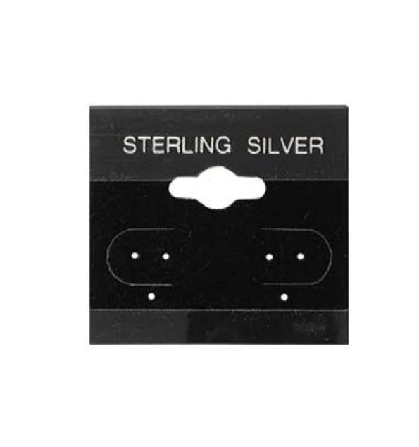 Earring Cards 1 ½" Sqr. (100 Sterling) 1 1/2 x 1 1/2 - Default Title