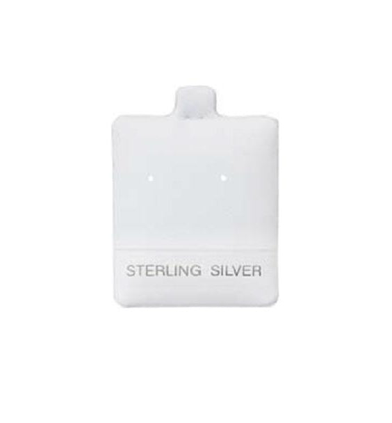 White Puff Pads - Sterling Silver (2 Hole) -100 - Default Title