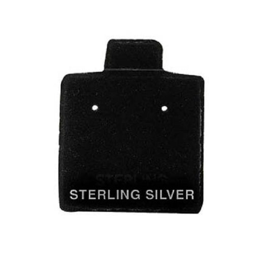 Black Puff Pads - Sterling Silver (2 Hole) -100 - Default Title