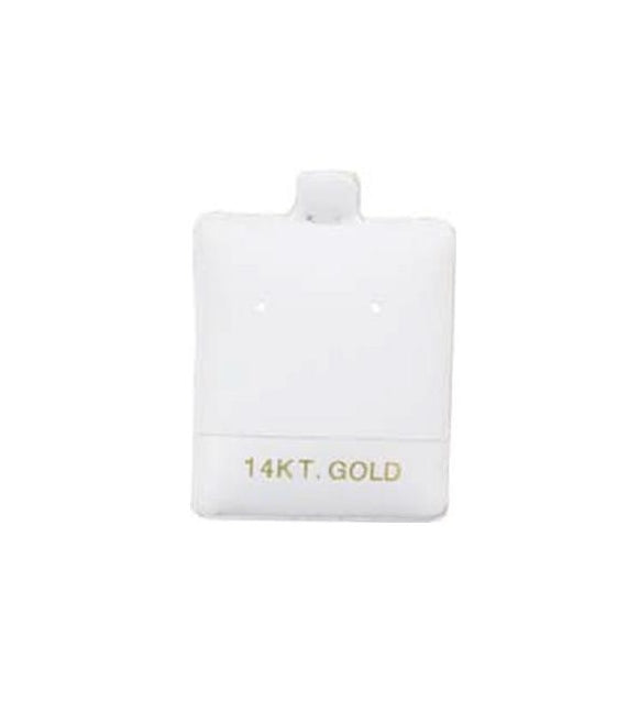White Puff Pads - 14K Gold (2 Hole) -100 - Default Title