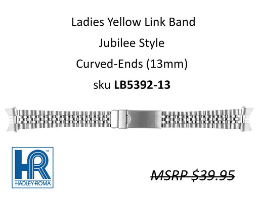LB5392 Ladies Jubilee-Style Watch Band White (Curved-End) - Default Title