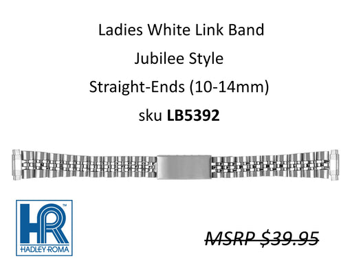LB5392 Ladies Jubilee-Style Watch Band White - Default Title