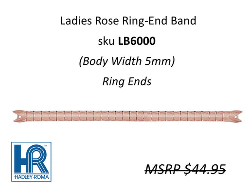 LB6000 Ladies Ring-End Expansion Watch Band Rose - Default Title