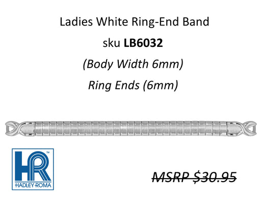 LB6032 Ladies Ring-End Expansion Watch Band White - Default Title