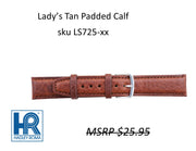 LS714 Padded Calf Watch Strap - 12mm - Tan
