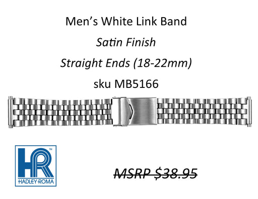 MB5166 Men's Link Watch Band White - Default Title
