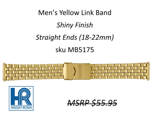 MB5175 Men's Link Watch Band Yellow - Default Title