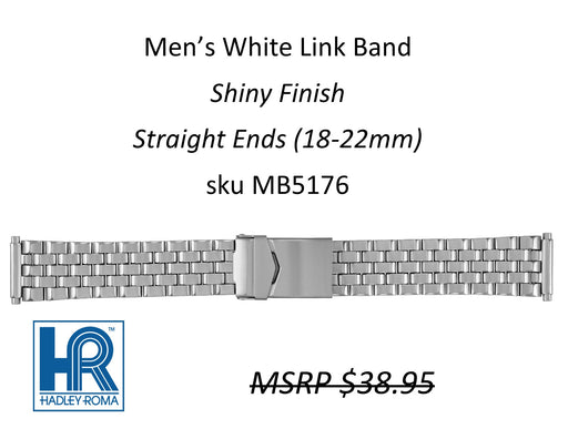 MB5176 Men's Link Watch Band White - Default Title