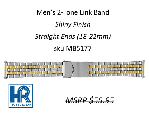 MB5177 Men's Link Watch Band Two-Tone - Default Title