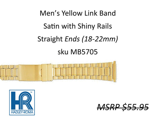 MB5705 Men's Link Watch Band Yellow - Default Title