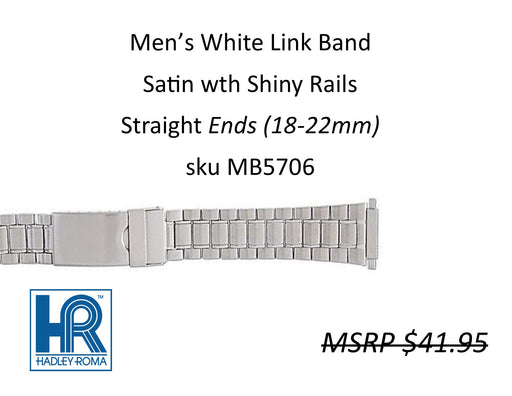 MB5706 Men's Link Watch Band White - Default Title