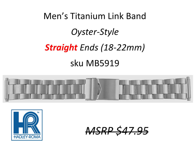 MB5919 Men's Oyster-Style Watch Band Titanium - Default Title