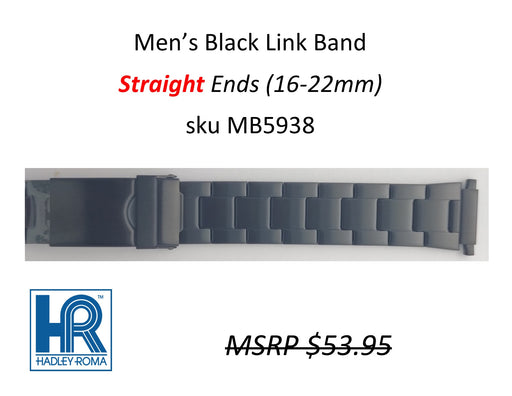 MB5938 Men's Link Watch Band Black - Default Title