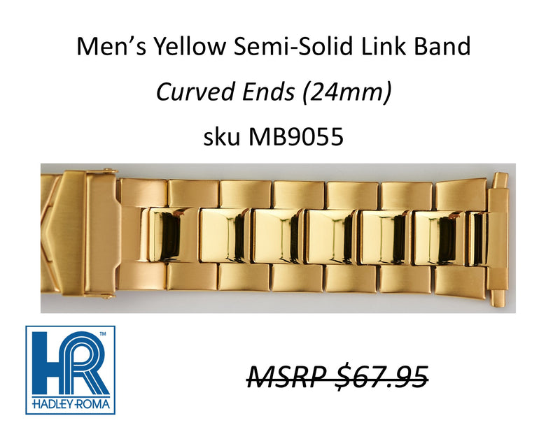 MB9055 Men's Wide-Link Watch Band Yellow - Default Title