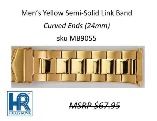 MB9055 Men's Wide-Link Watch Band Yellow - Default Title