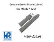 MS3377 Genuine Silicone Watch Strap - 22mm - Gray