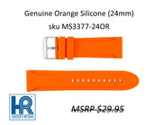 MS3377 Genuine Silicone Watch Strap - 24mm - Orange