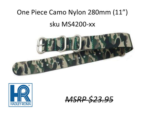 MS4200 Camouflage Nylon One-Piece Watch Strap - 18mm - Default
