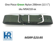 MS4210 Nylon One-Piece Watch Strap - 18mm - Green