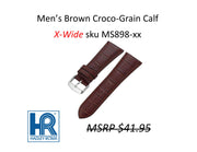 MS898 Alligator-Grain Calf Watch Strap - 18mm - Brown