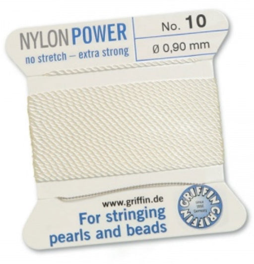 Nylon Bead Cord White #10 - Default Title