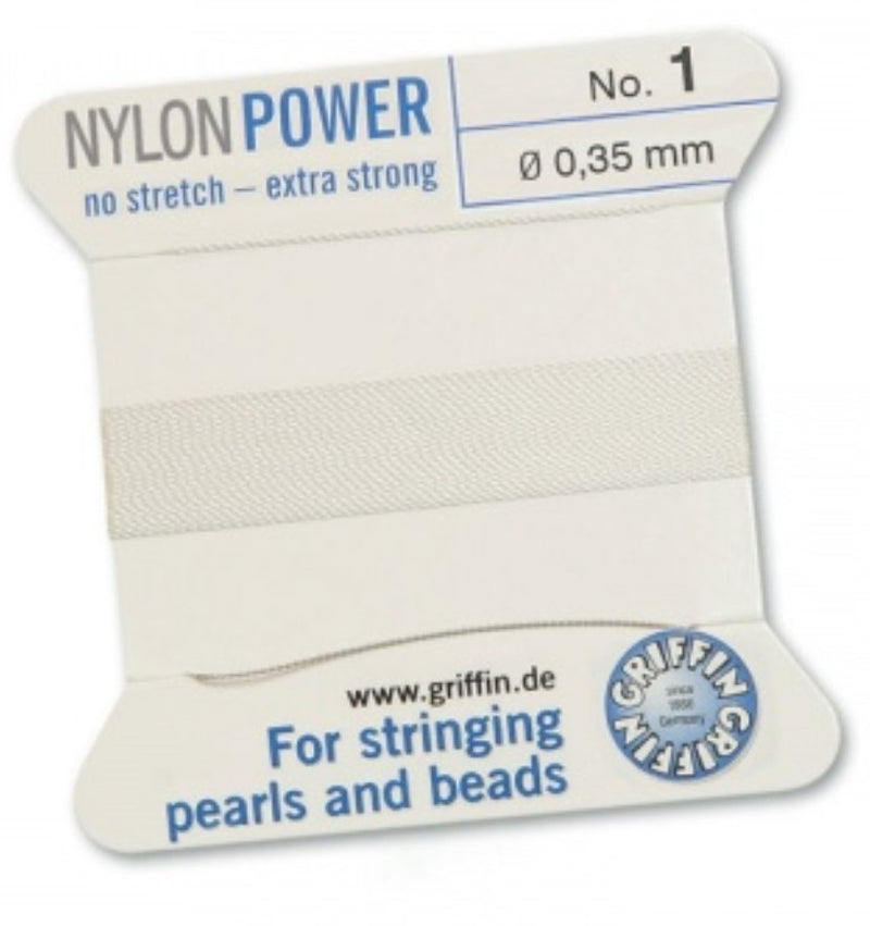 Nylon Bead Cord White #1 - Default Title