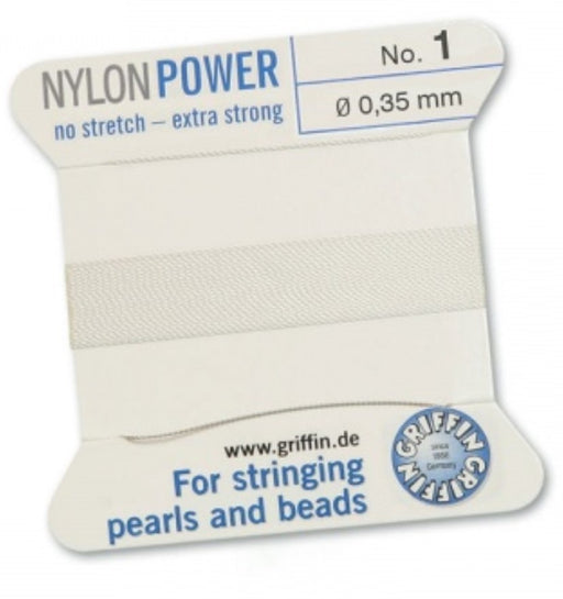 Nylon Bead Cord White #1 - Default Title