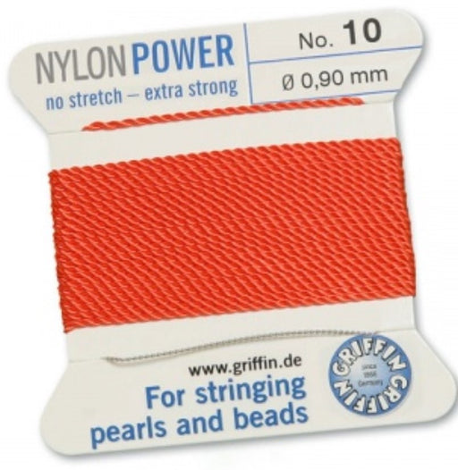 Nylon Bead Cord Coral #10 - Default Title