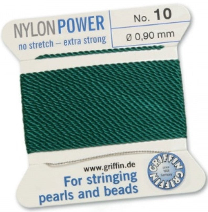 Nylon Bead Cord Green #10 - Default Title