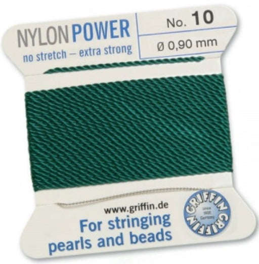 Nylon Bead Cord Green #10 - Default Title