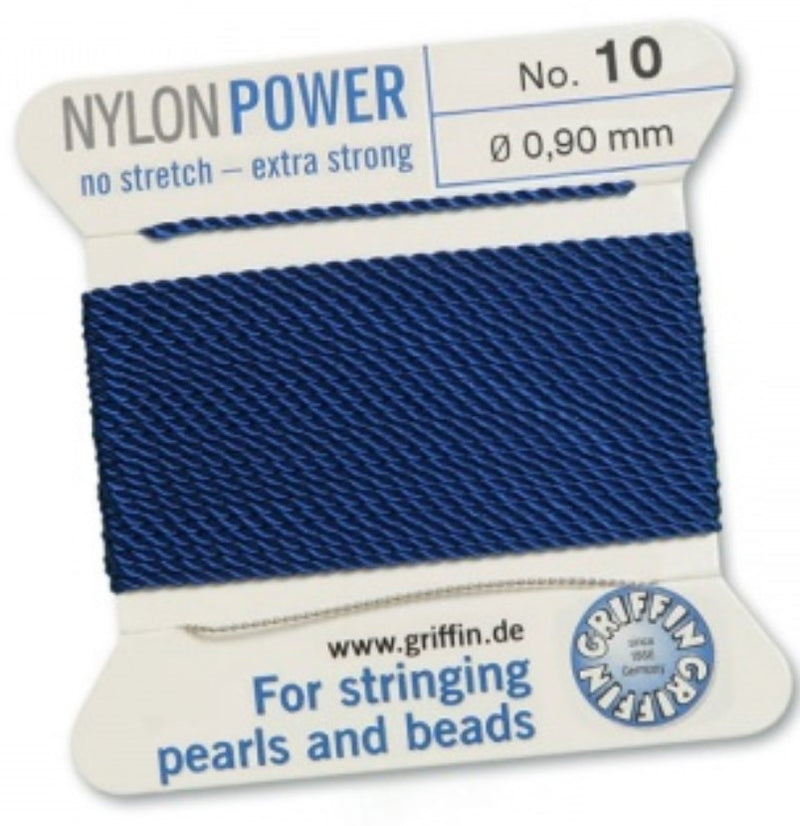 Nylon Bead Cord Dark Blue #10 - Default Title