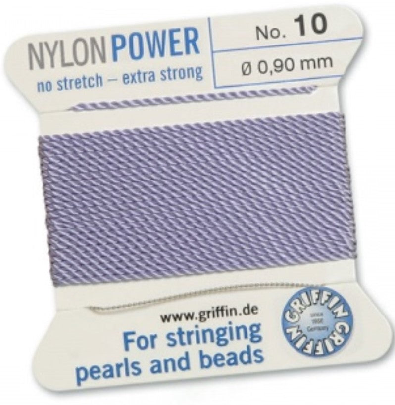 Nylon Bead Cord Lilac #10 - Default Title