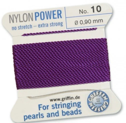 Nylon Bead Cord Amethyst #10 - Default Title