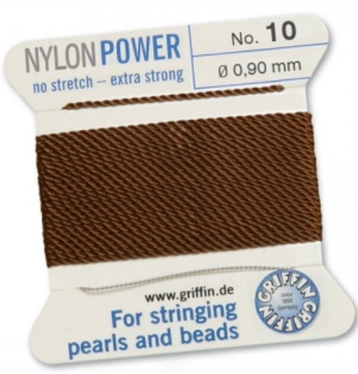Nylon Bead Cord Brown #10 - Default Title