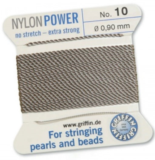 Nylon Bead Cord Gray #10 - Default Title