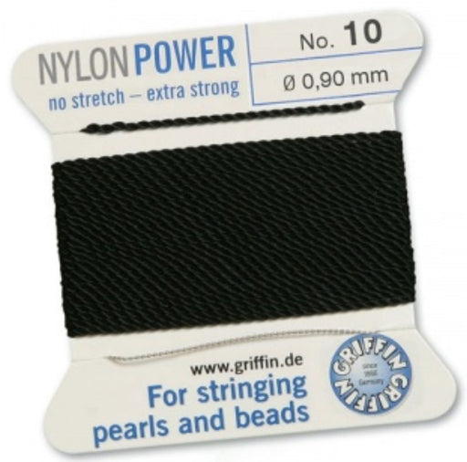 Nylon Bead Cord Black #10 - Default Title