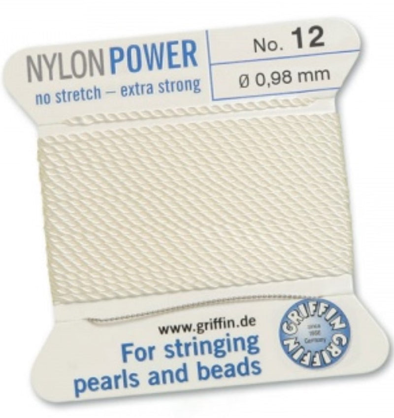Nylon Bead Cord White #12 - Default Title