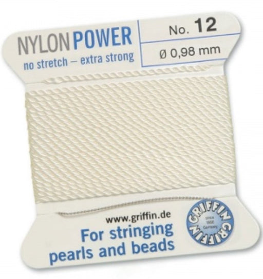 Nylon Bead Cord White #12 - Default Title