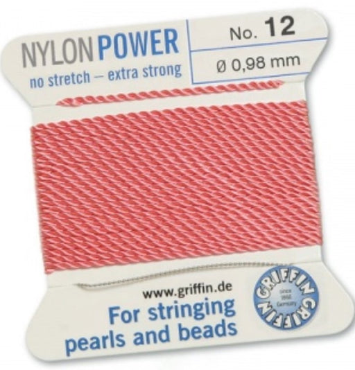 Nylon Bead Cord Dark Pink #12 - Default Title