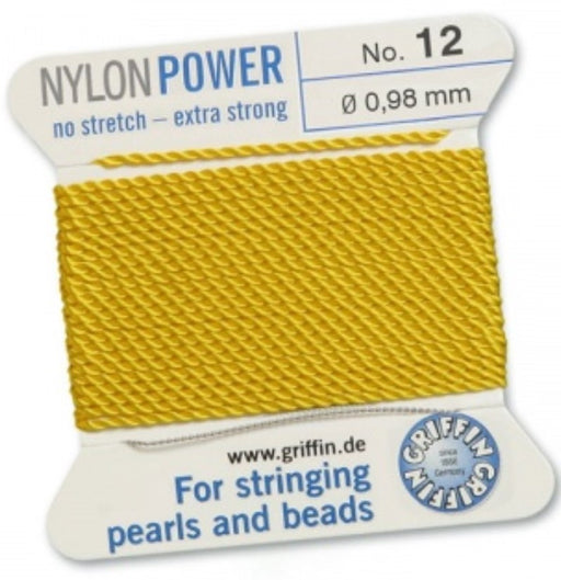 Nylon Bead Cord Yellow #12 - Default Title