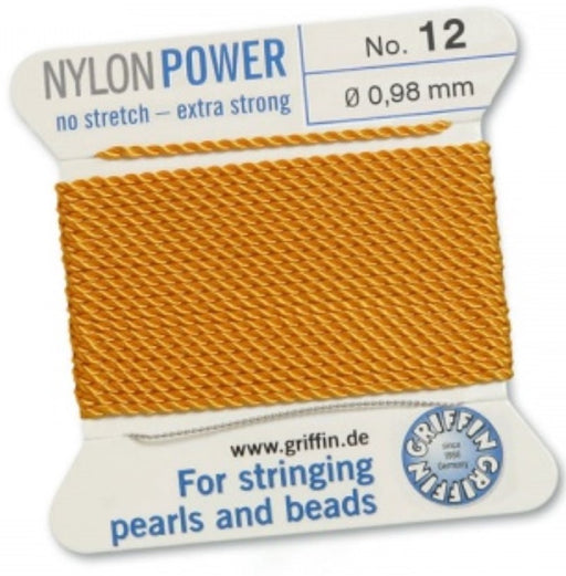 Nylon Bead Cord Amber #12 - Default Title