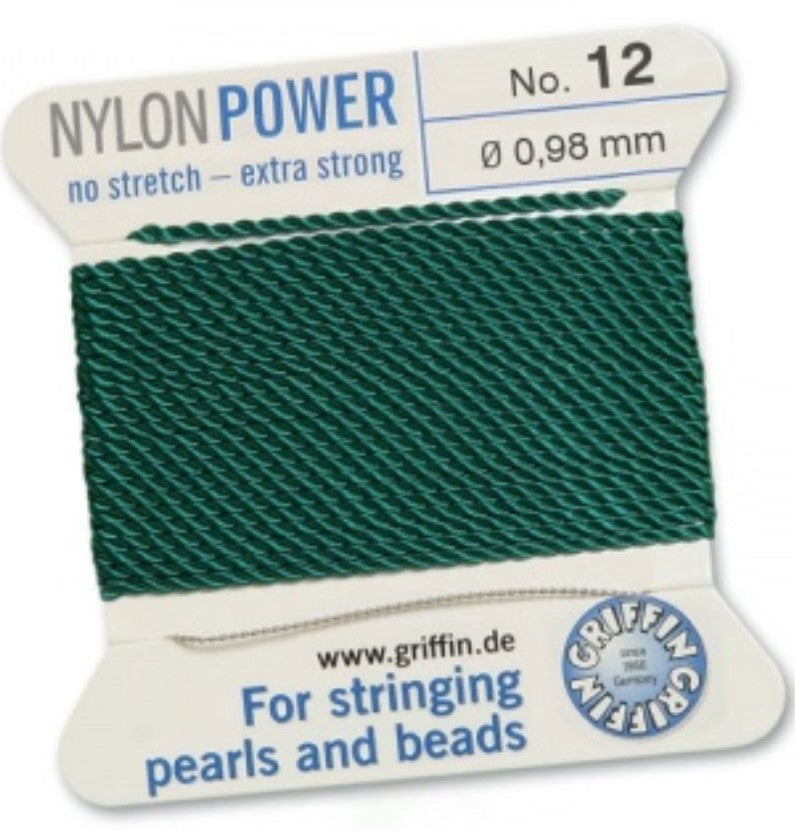 Nylon Bead Cord Green #12 - Default Title