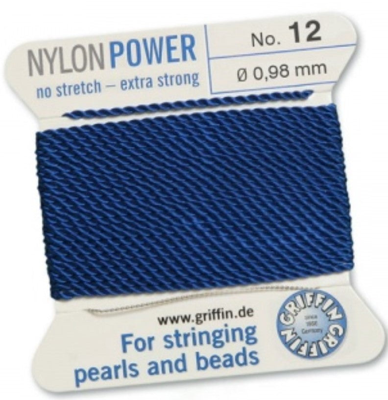 Nylon Bead Cord Dark Blue #12 - Default Title