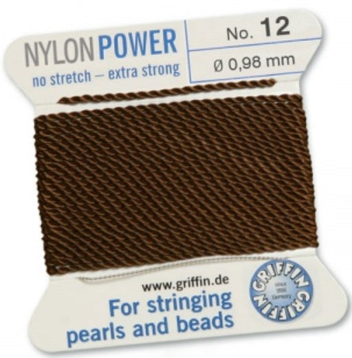 Nylon Bead Cord Brown #12 - Default Title