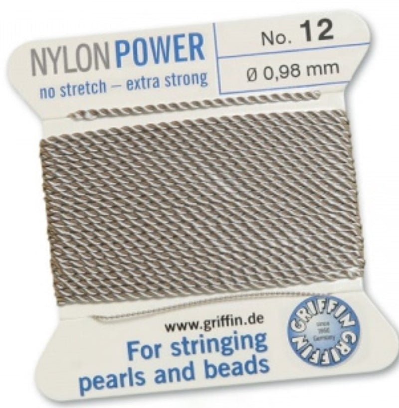 Nylon Bead Cord Gray #12 - Default Title