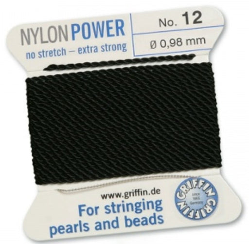 Nylon Bead Cord Black #12 - Default Title