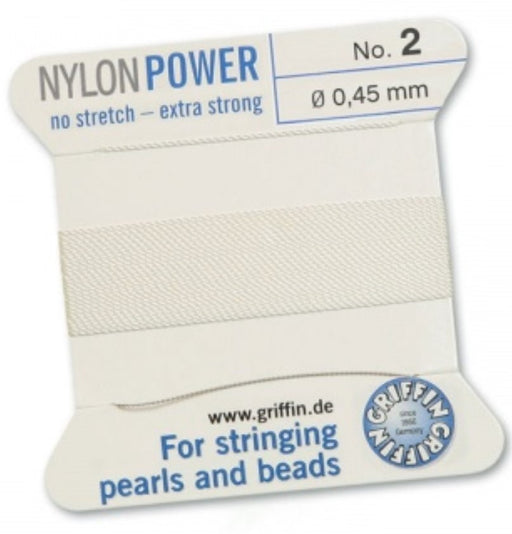 Nylon Bead Cord White #2 - Default Title